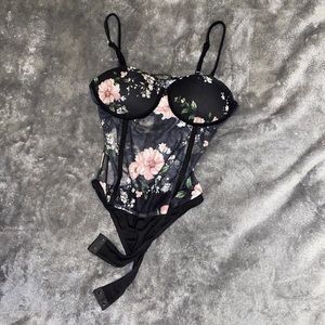 Floral lace one piece